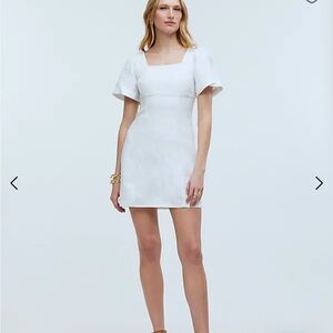 Madewell Square-Neck Mini Dress in 100% Linen